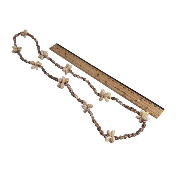 Shell Necklace Womens Jewelry 34" Length Hawaiian Beach Boho Mermaid Island - Picture 4 of 4
